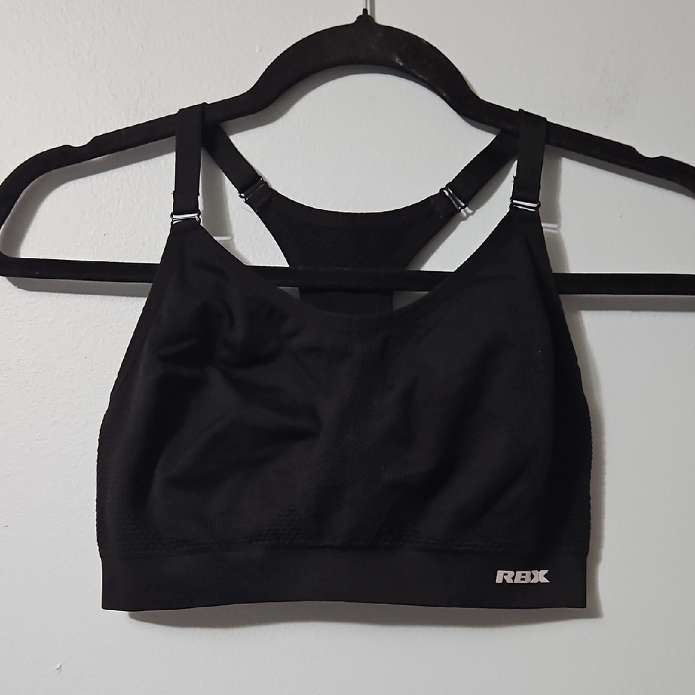 RBX Black Support Sports Bra Size M